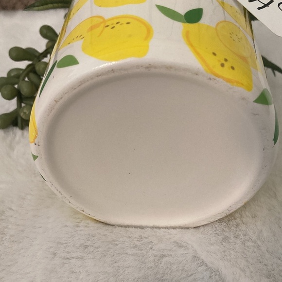 Ceramic Lemon Planter with Faux Succulents - Picture 4 of 6